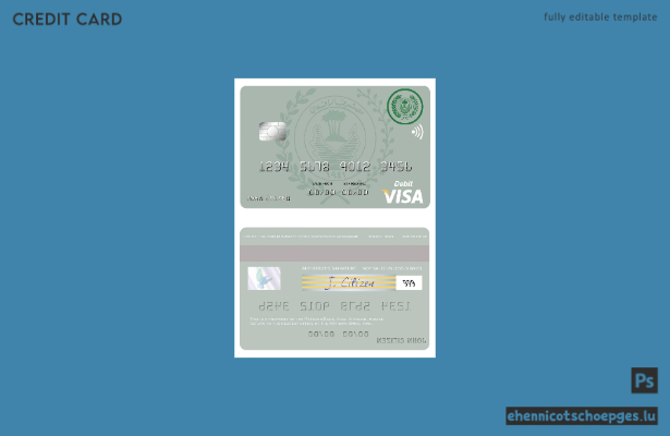 Beispielvorschau der Visa-Debitkarte der Iraq Rafidian Bank